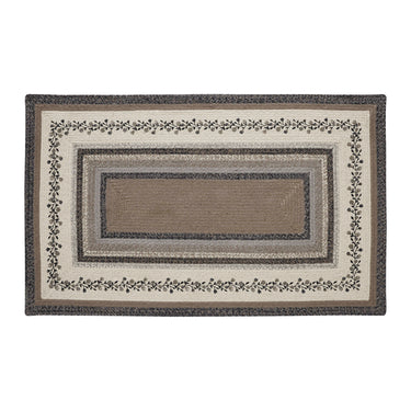 Floral Vine Jute Rectangle Braided Rug 3'x5' (36
